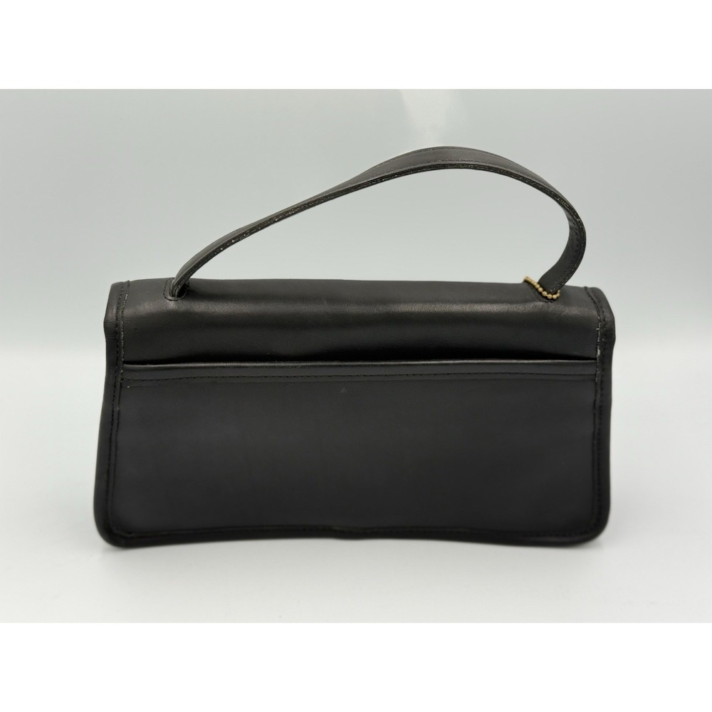 COACH Vintage Black Geometric Top Handle & Long Strap Purse 9044 Hang Tag USA - Picture 6 of 16